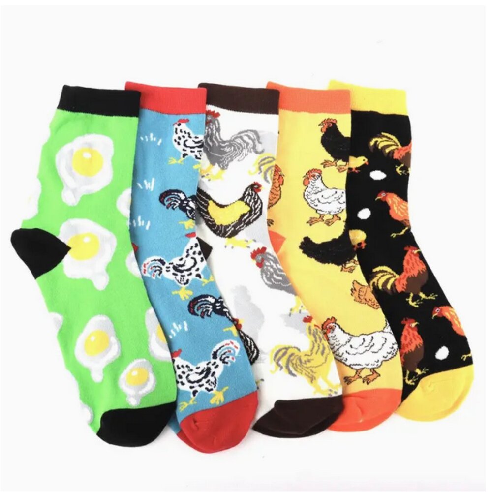 5 Pack "Chicken or the Egg" Socks NWT